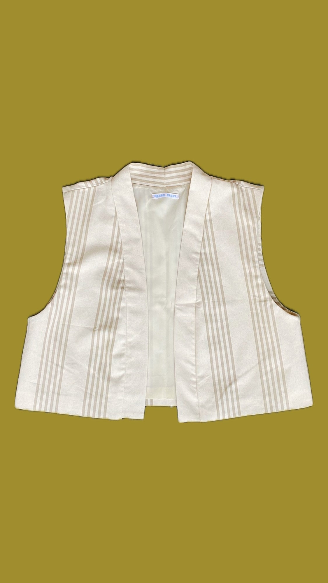 Veste sans manches - écru ligné