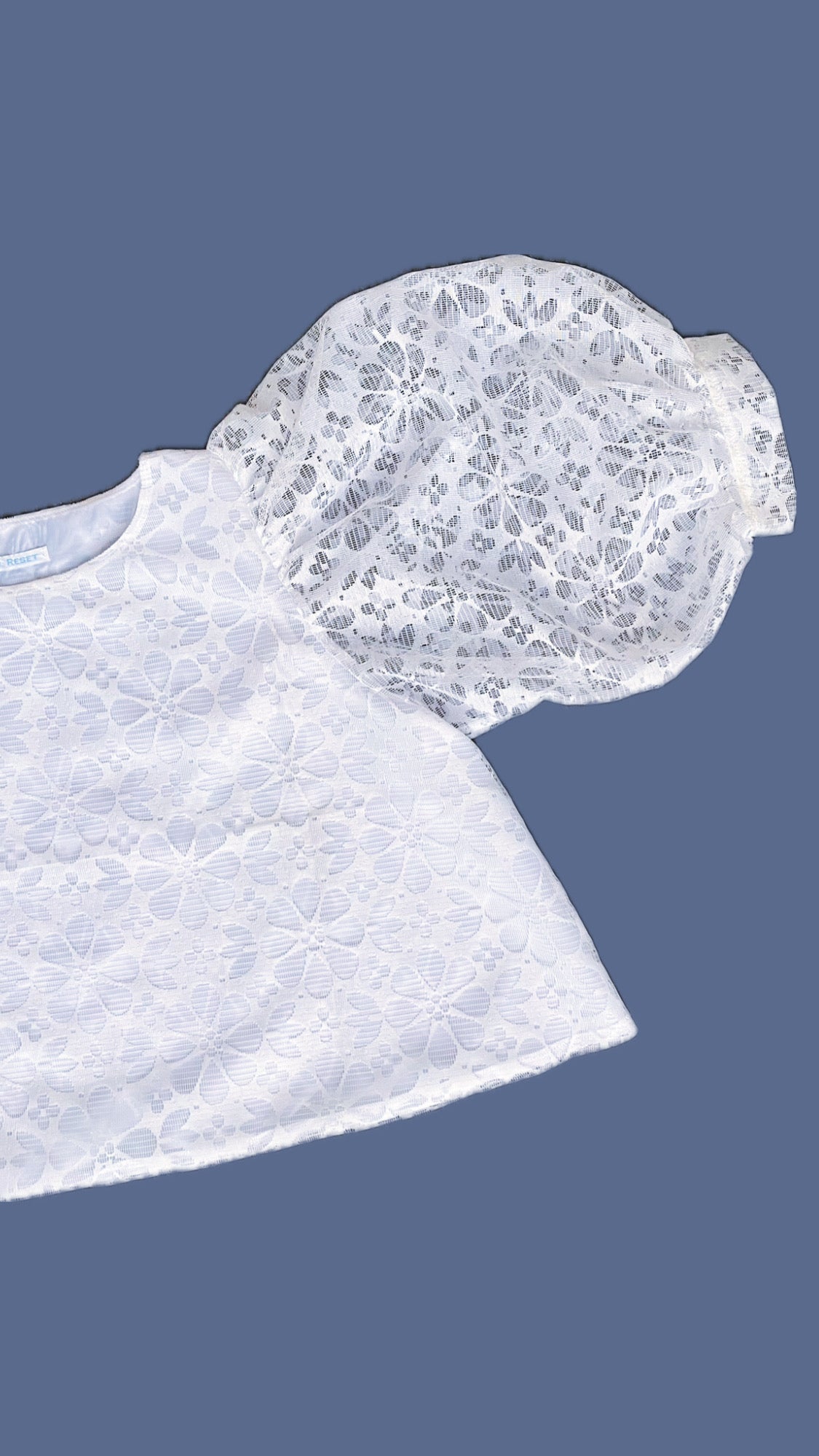 Blouse ballon - dentelle blanche
