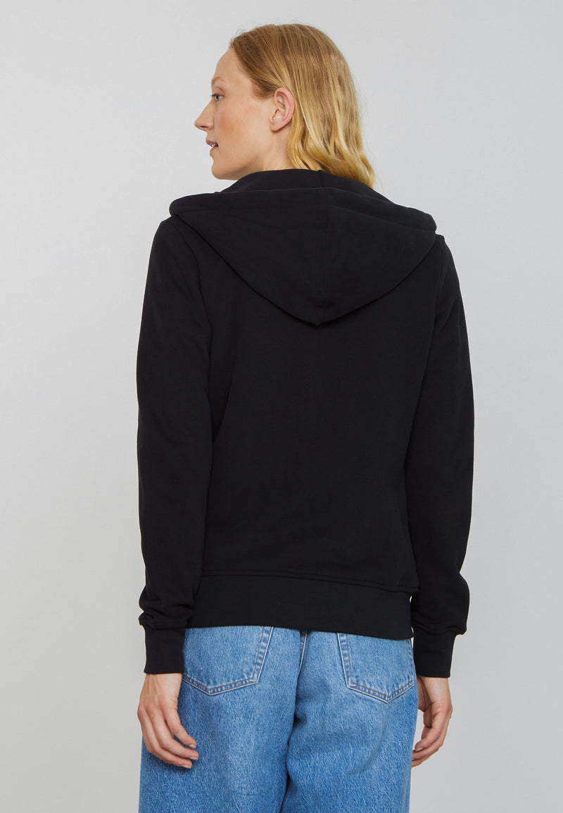 Sweat zippé à capuche DAHLIA - Noir