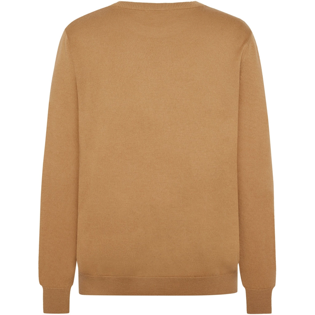 Pull en maille à col rond - Laine mérinos - Cinnamon