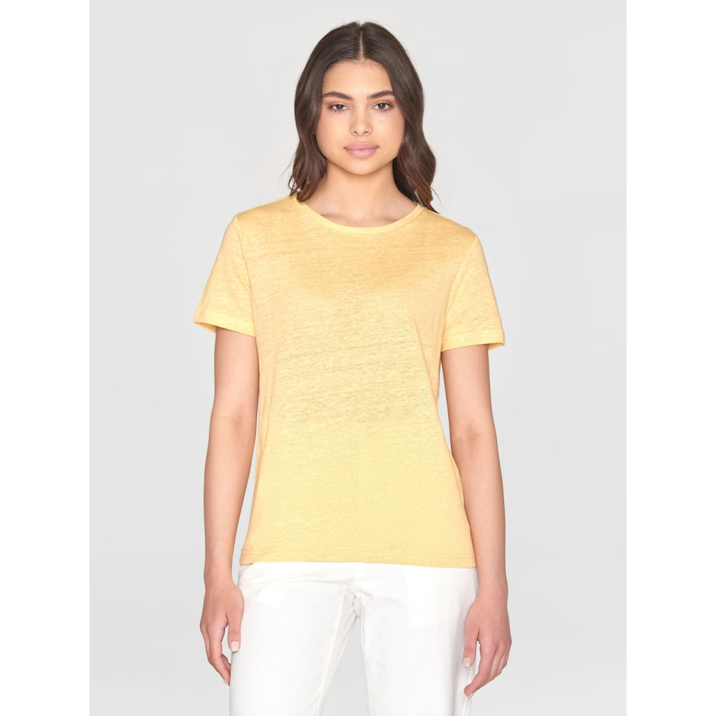 T-shirt en lin - Yellow