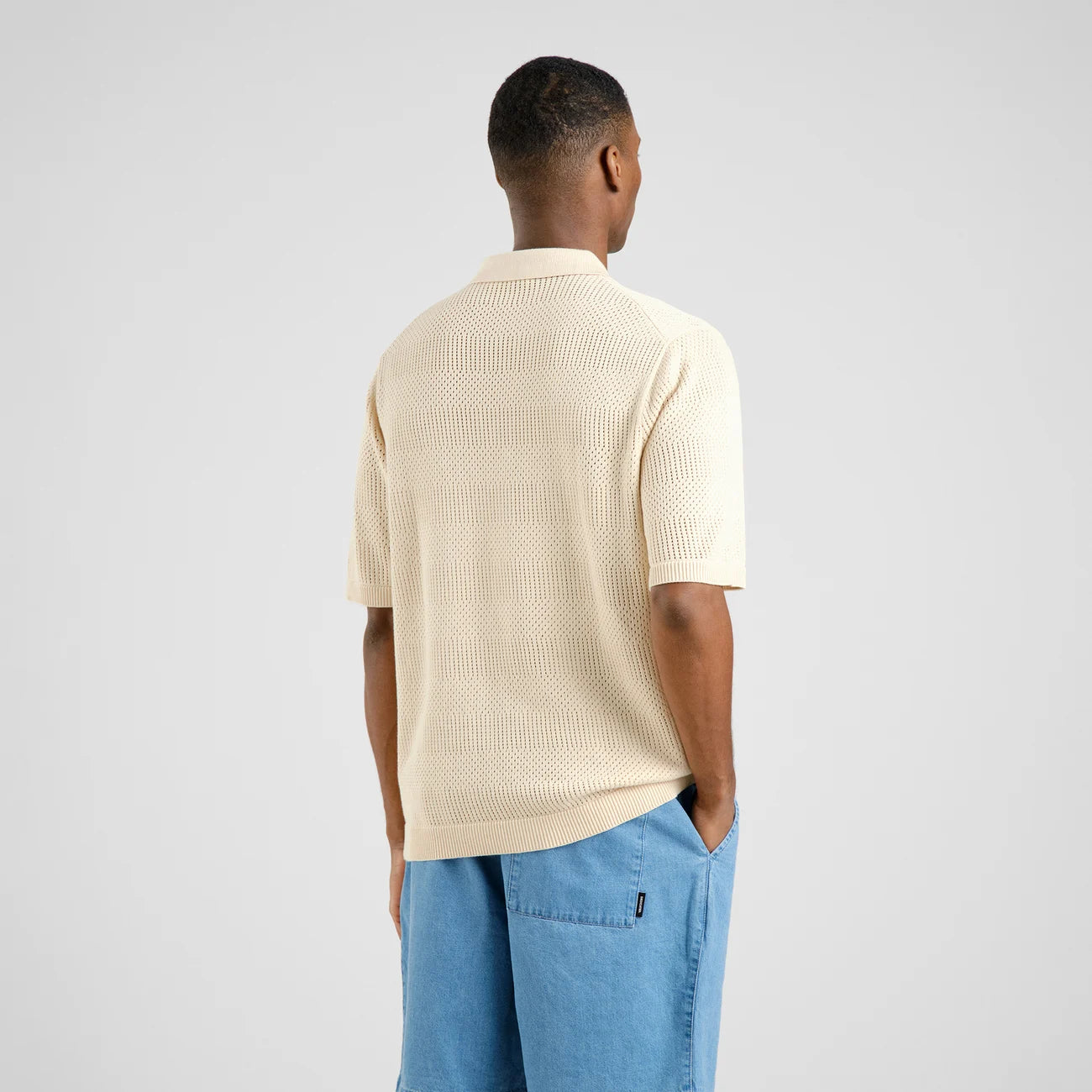 Polo tricot NOGERSUND - Vanille