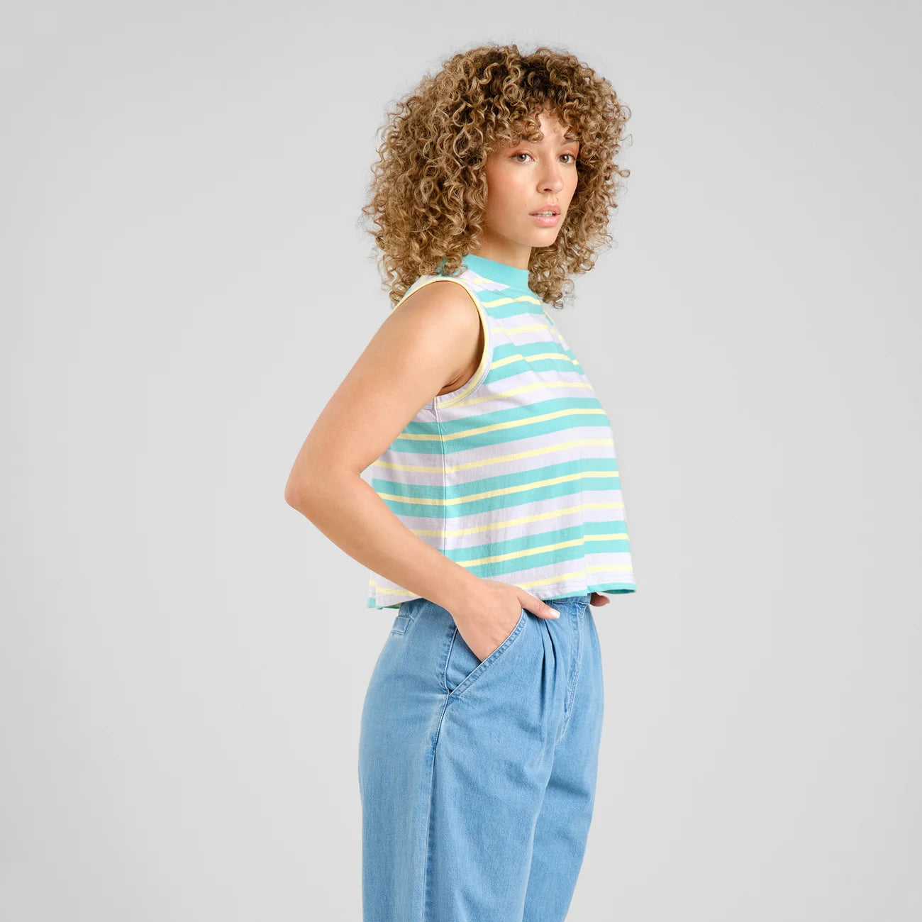 Tank top NAMSOS - rétro ligné multicolors