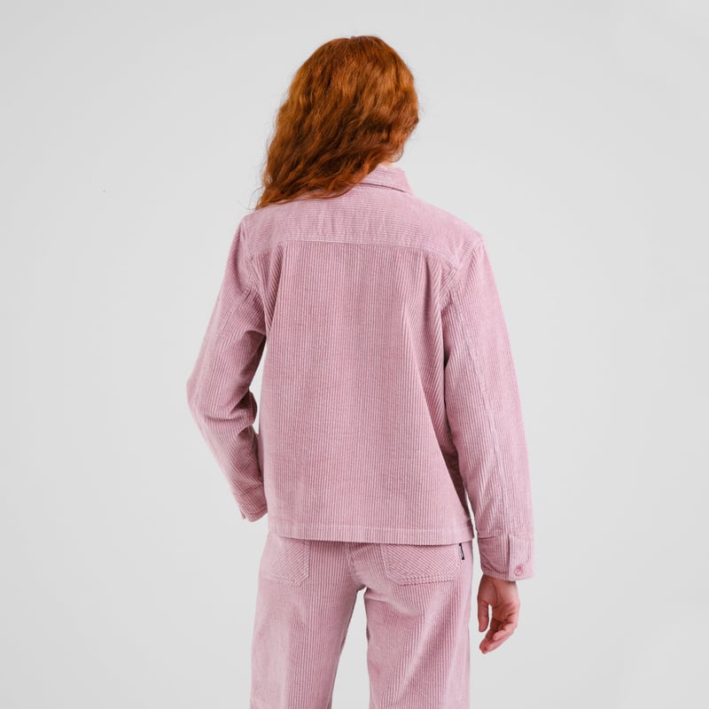 Surchemise en velours côtelé STIBY - Rose Poudré