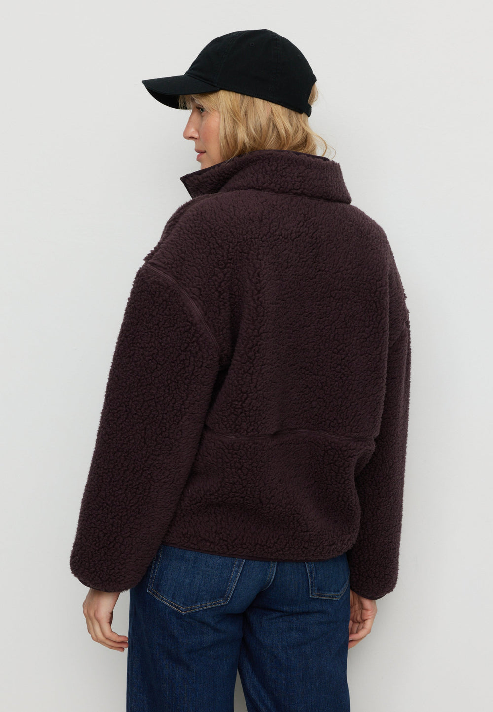 Veste teddy FORTUNELLA - Prune