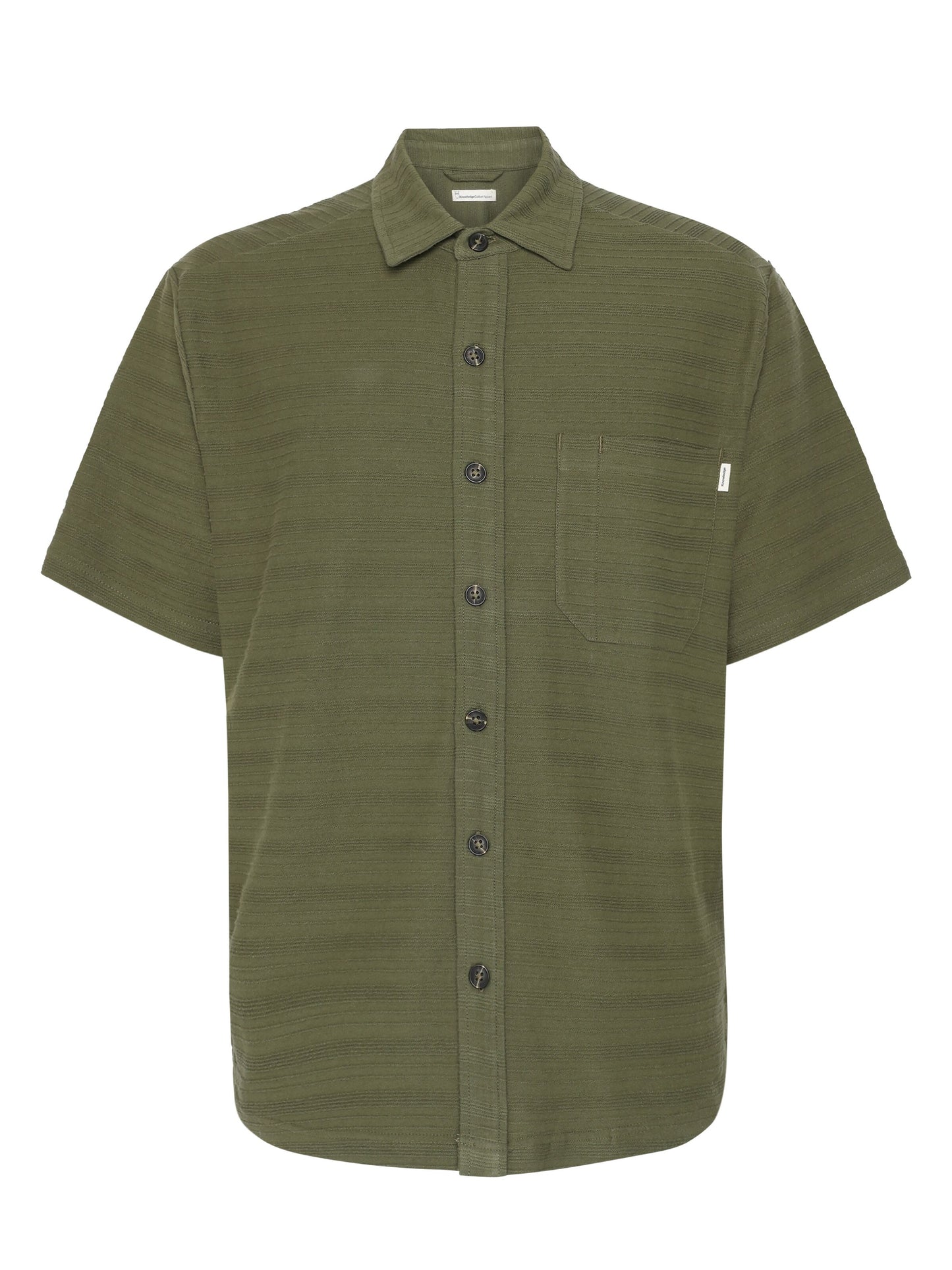 Chemise à courtes manches stripped Kaki