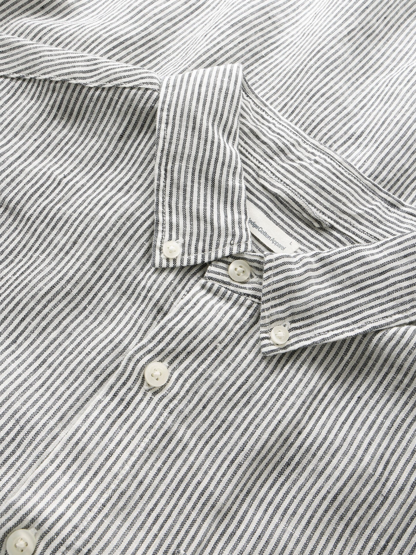 Chemise lignée à longues manches regular - 100% lin bio