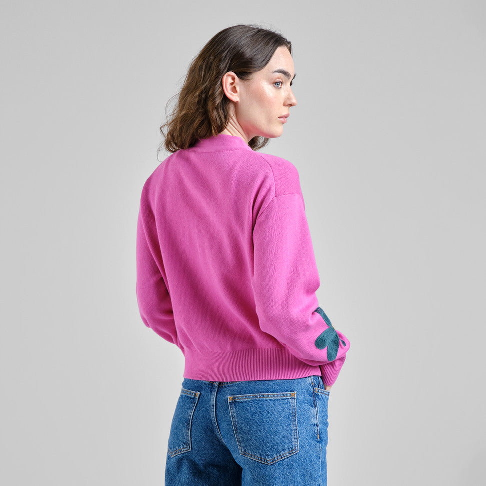 Cardigan KANAN fleurs - fushia