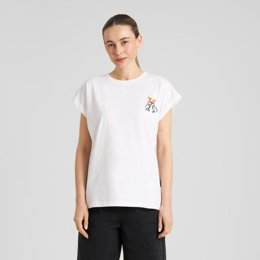 T-shirt VISBY Heart Cheers - Blanc