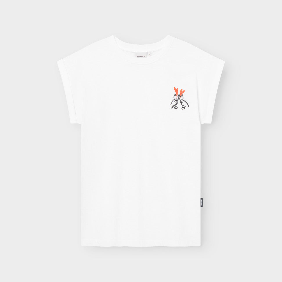 T-shirt VISBY Heart Cheers - Blanc