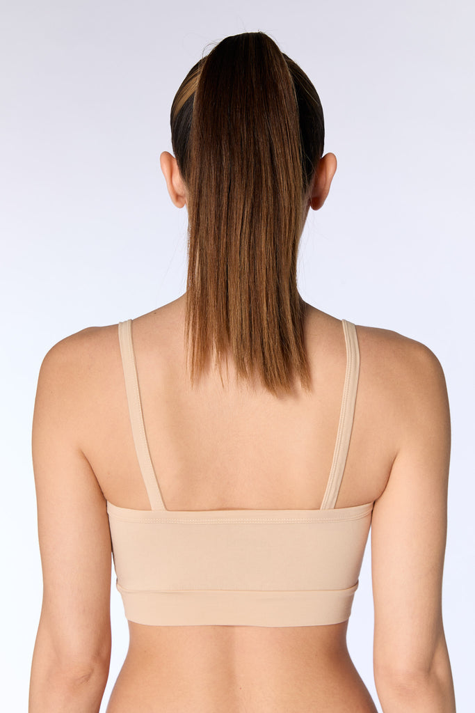 Brassière en coton biologique - café crème
