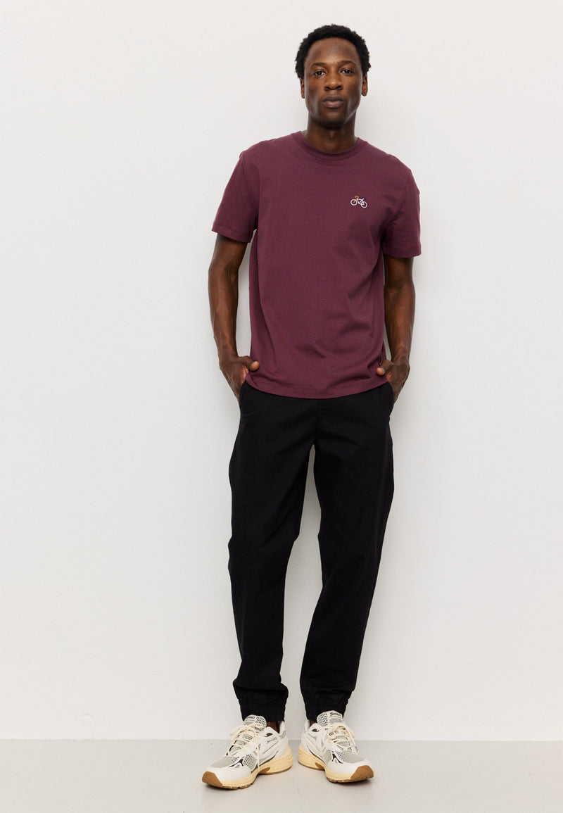 T-shirt AGAVE bike - aubergine