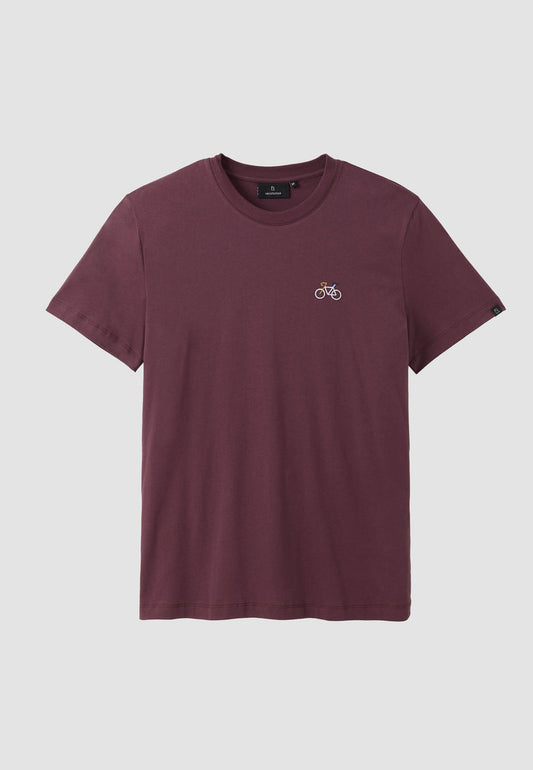 T-shirt AGAVE bike - aubergine