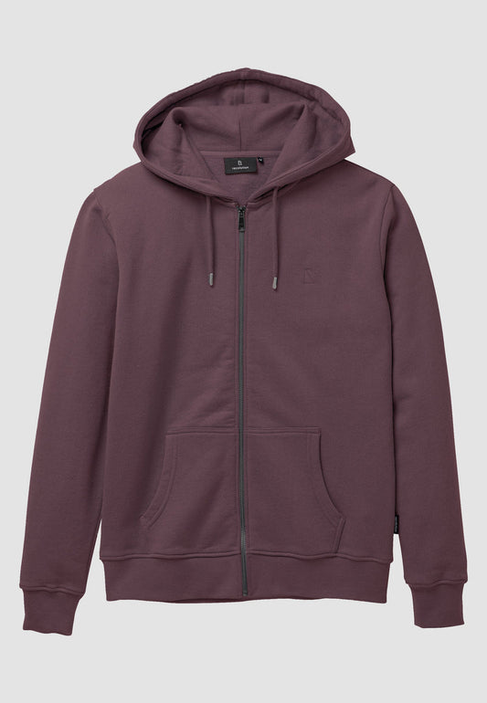 Pull à tirette et capuche BIRCH - aubergine