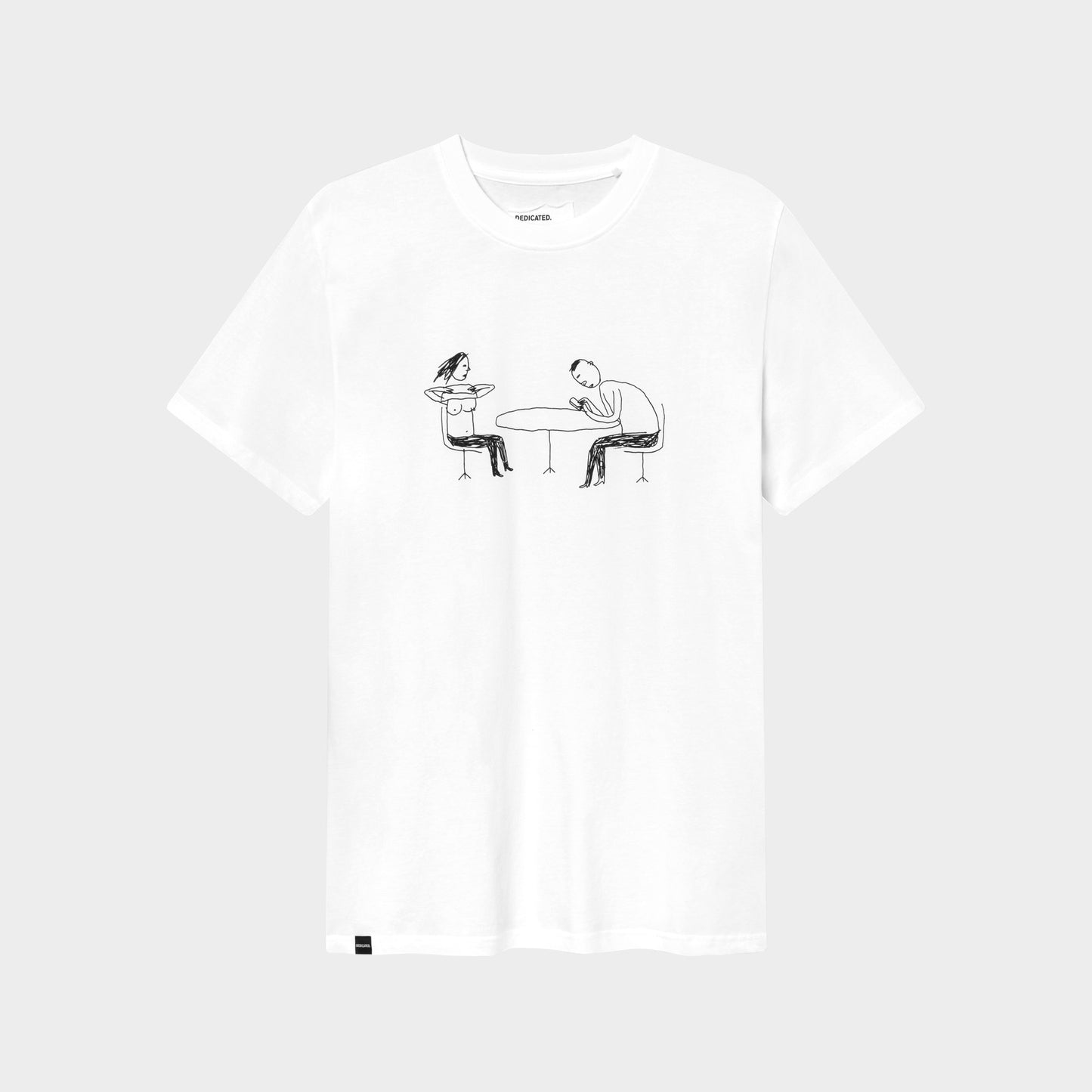 T-shirt Stockholm PHONEY DATE blanc