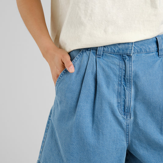 Short DJUPVIK - Denim light blue