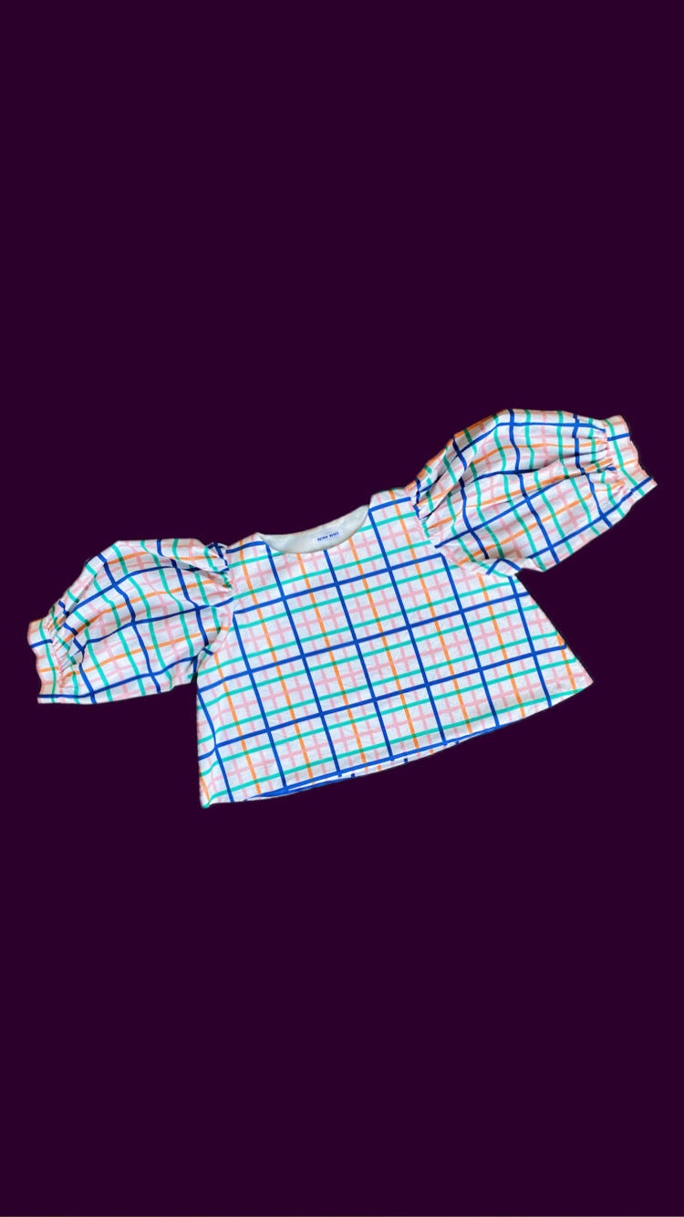 Blouse ballon - carreaux