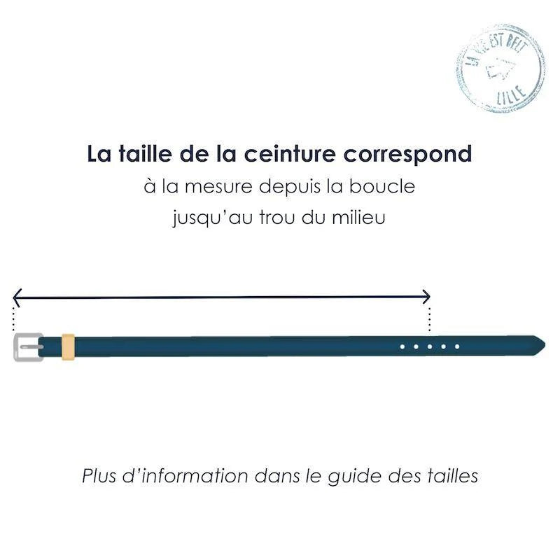Ceinture Pneu de Voiture lisse (boucle en laiton)
