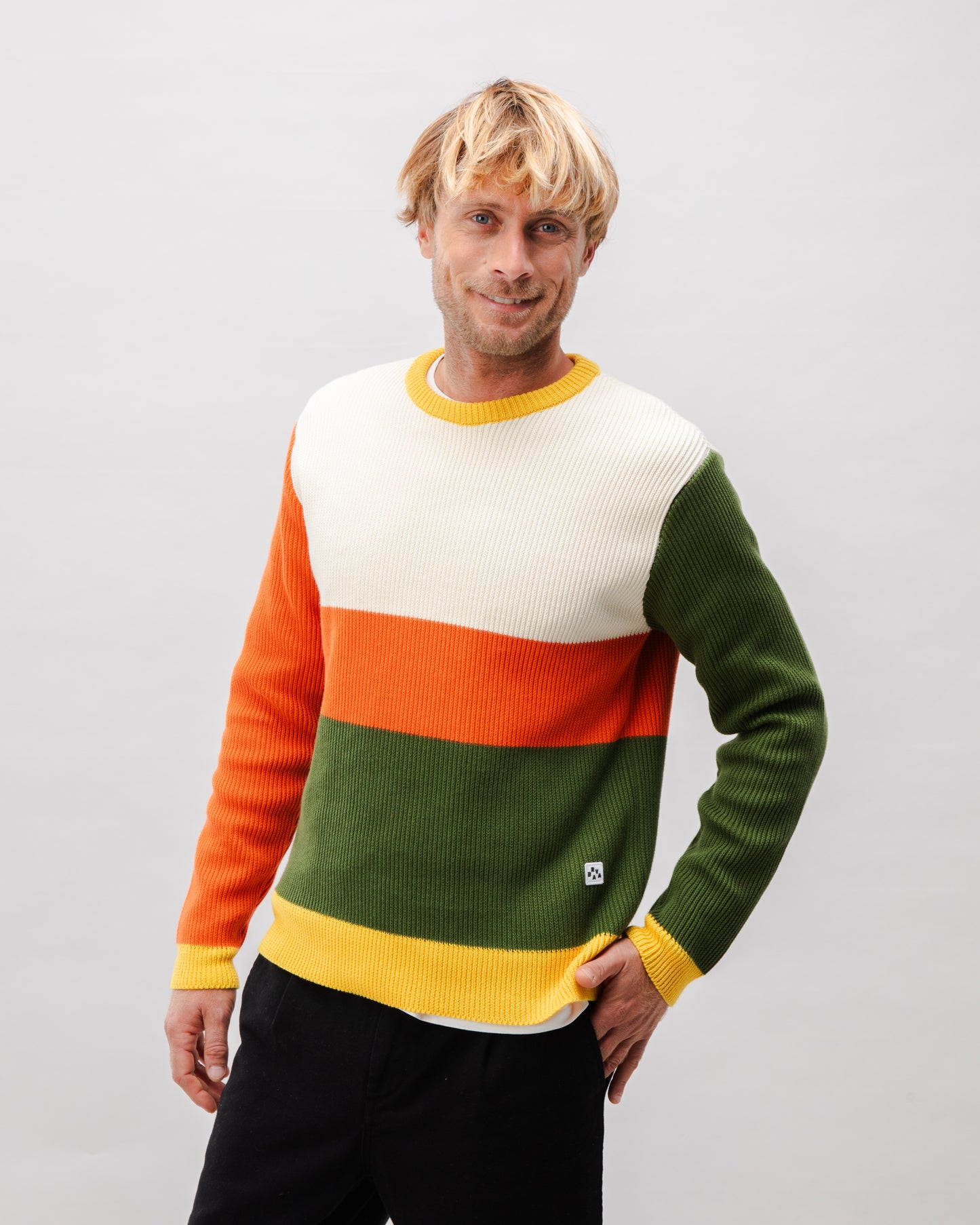 Pull block colors en coton