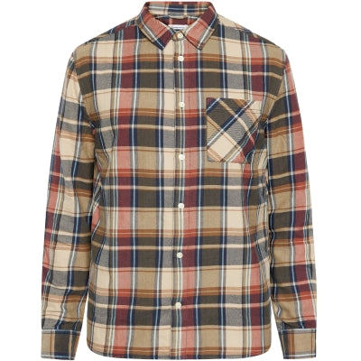 Chemise en flanelle de coton à carreaux Regular-fit - maron/olive/bordeaux