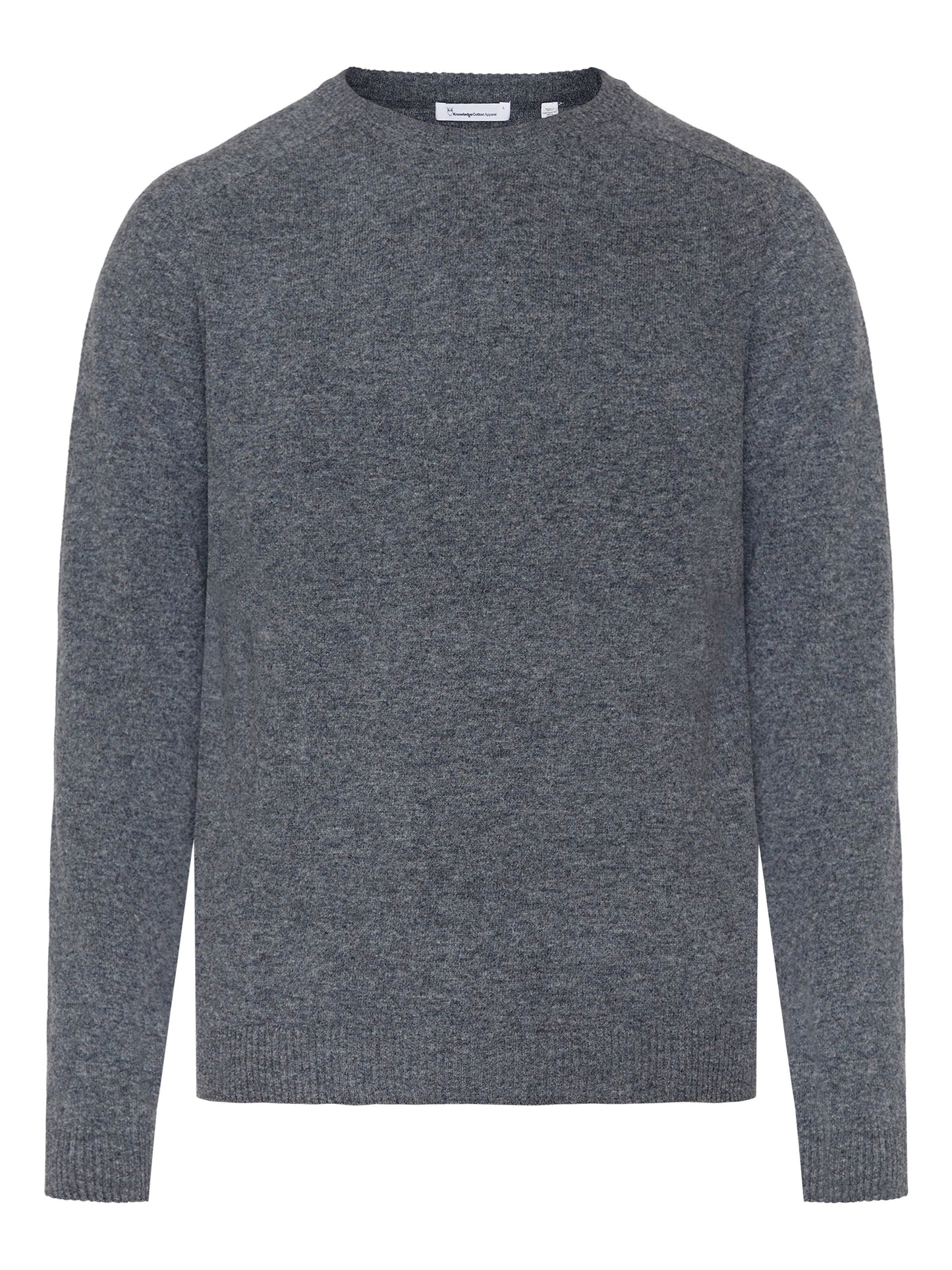 Pull classique à col rond - lambswool gris