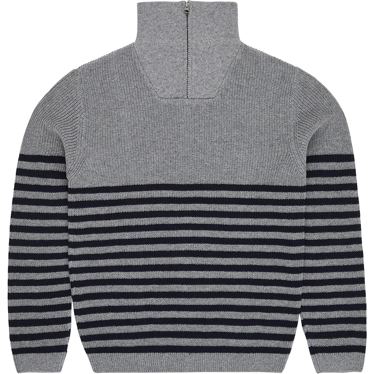 Pull ligné col haut ELKANO zinc