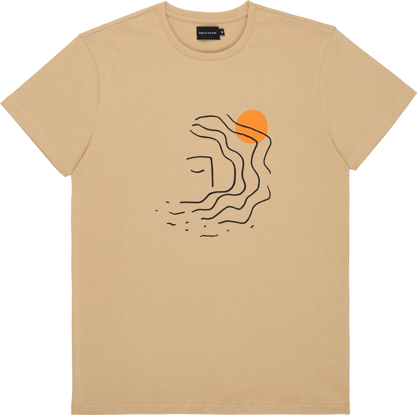 T-shirt WAVY FACE sable