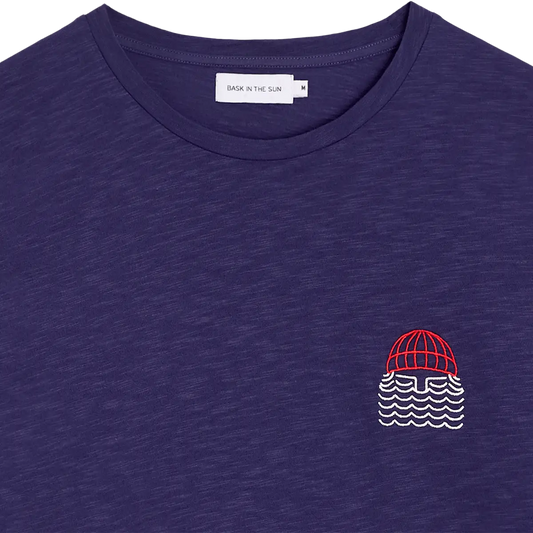 T-shirt TO THE SEA (broderie barbu) - Indigo