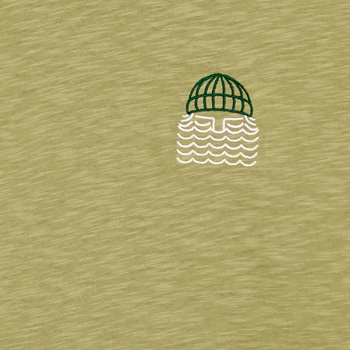 T-shirt TO THE SEA (broderie barbu) - Vert