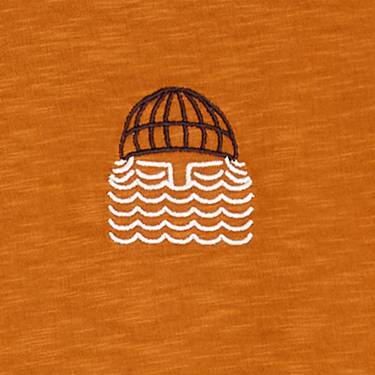 T-shirt TO THE SEA (broderie barbu) - caramel