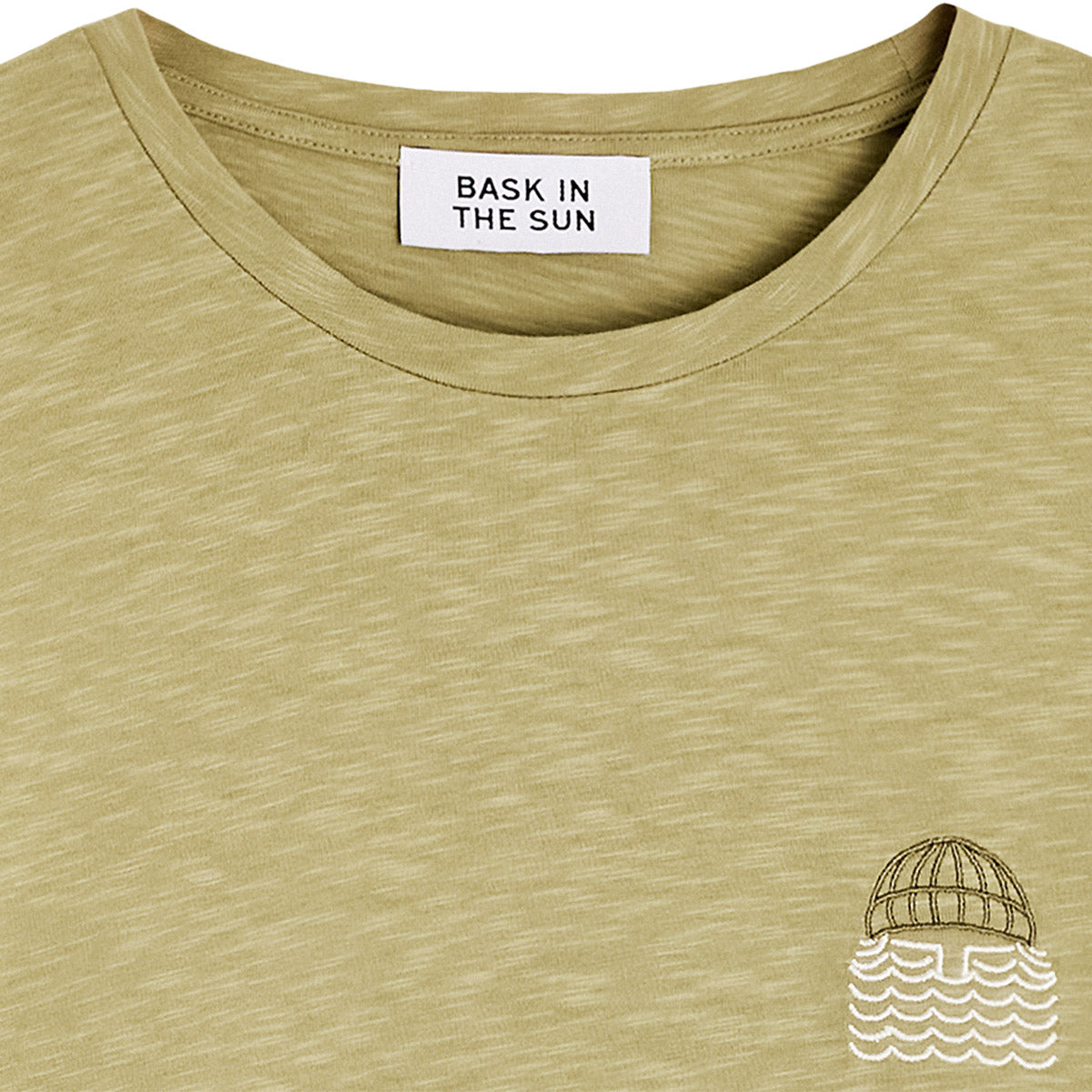 T-shirt TO THE SEA (broderie barbu) - eucalyptus