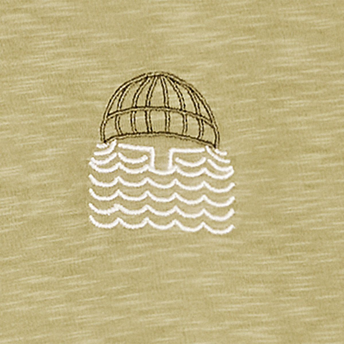 T-shirt TO THE SEA (broderie barbu) - eucalyptus