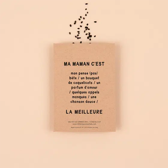 Ma maman c'est la meilleure - Sachet de graines Coquelicot