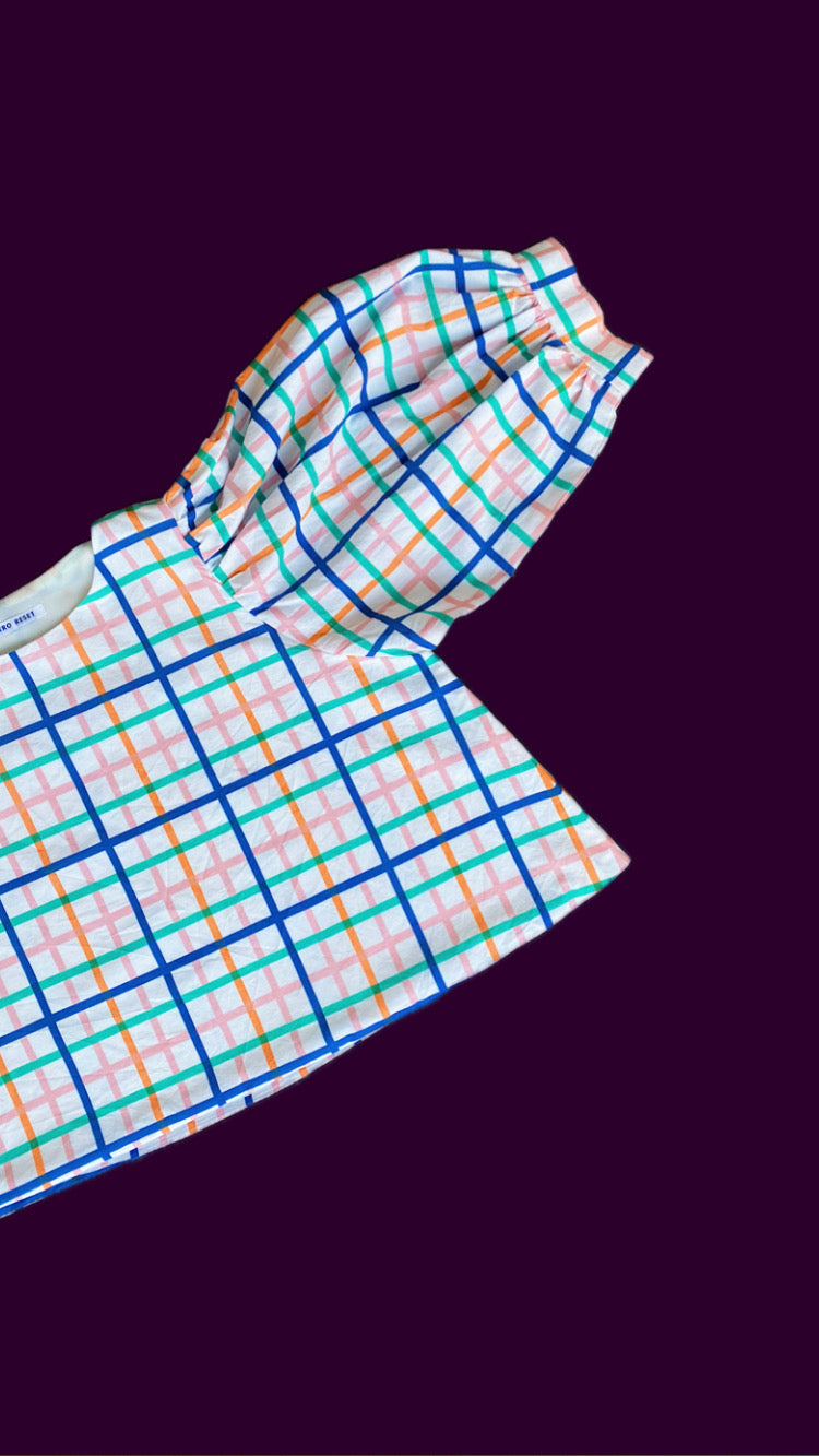 Blouse ballon - carreaux