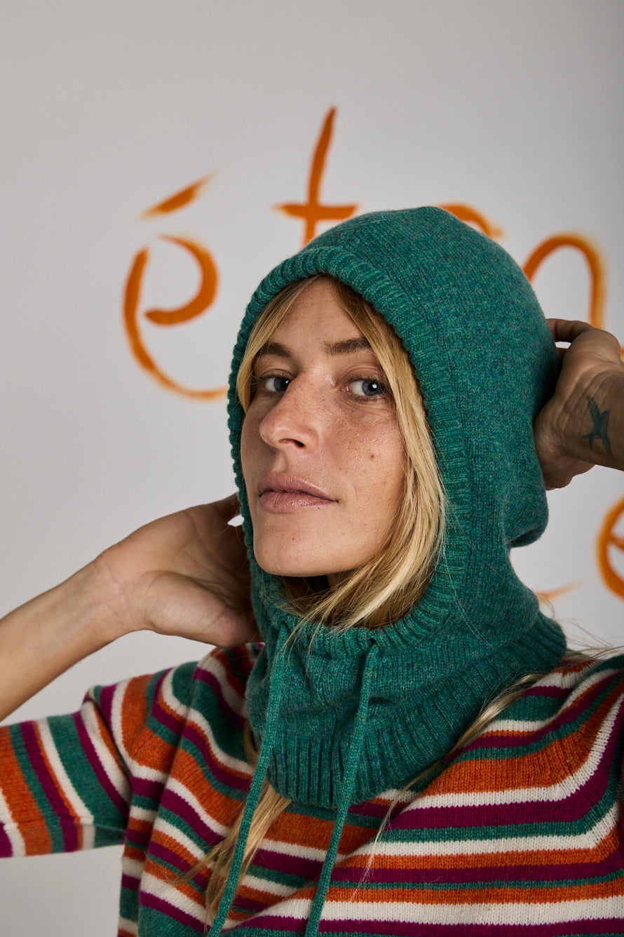 Cagoule Pâle - Vert Sapin OU Rayures multi