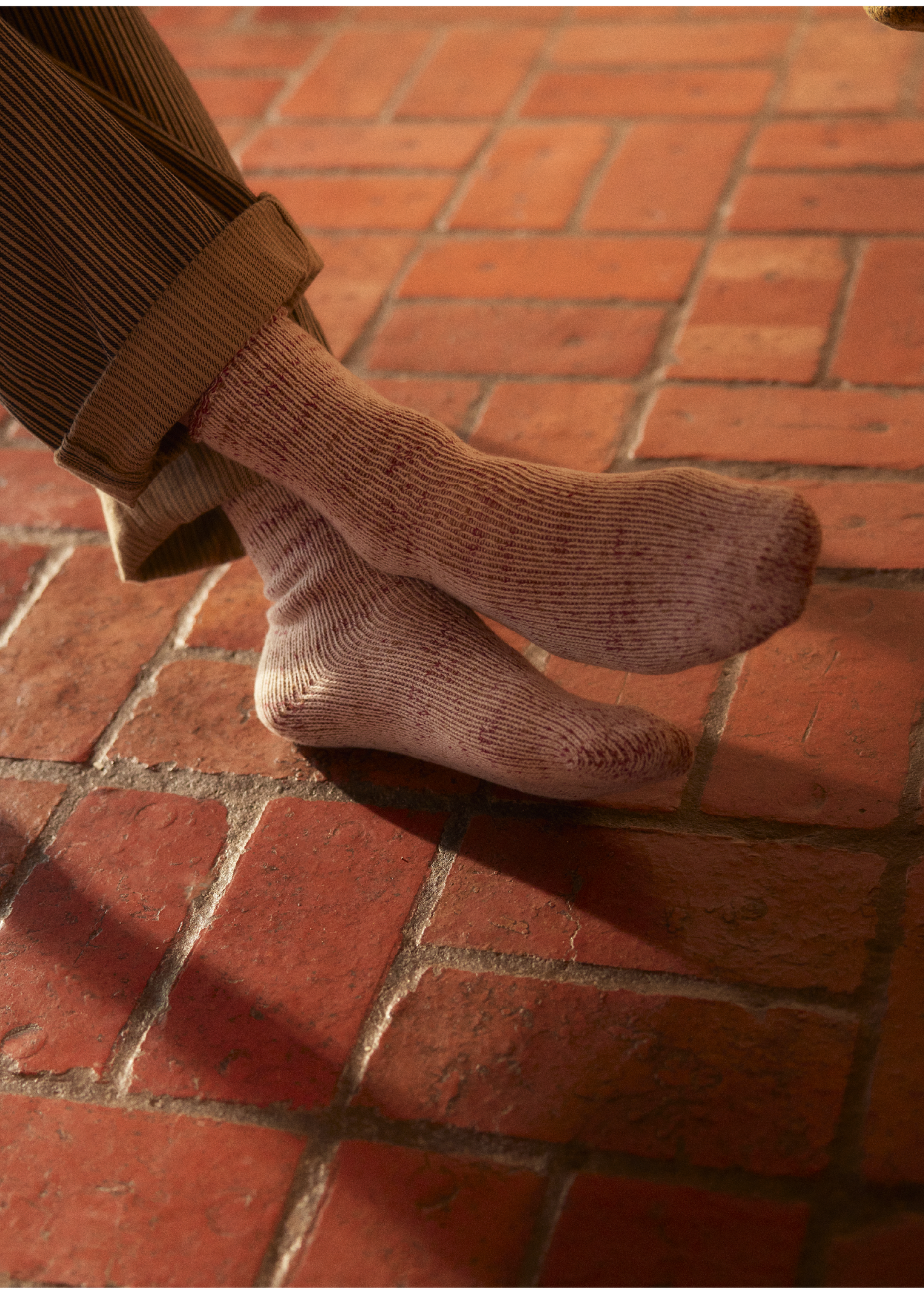 Chaussettes en laine recyclée - écru
