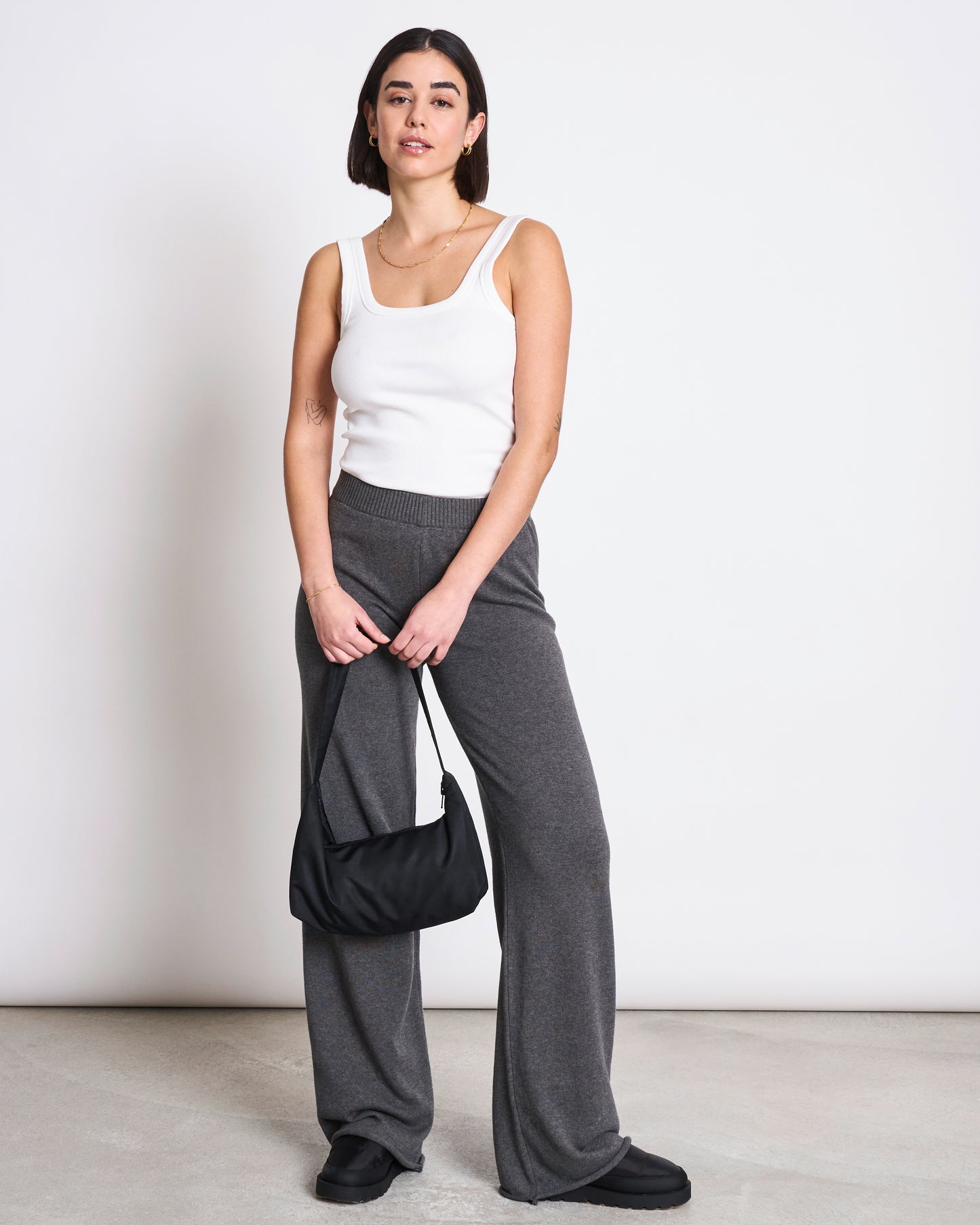 Pantalon en tricot ANA dark grey