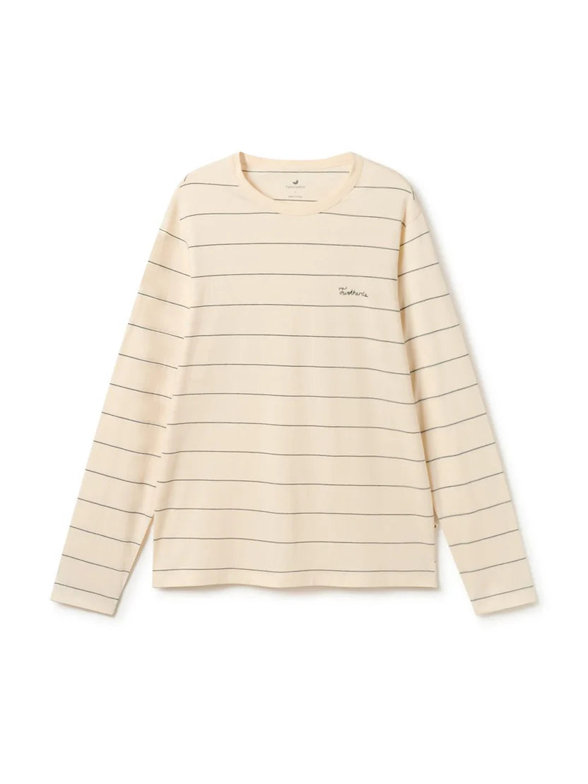 AKUTAN - T-shirt ligné écru