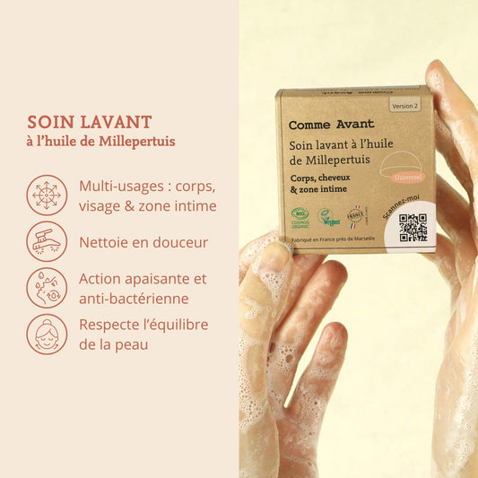 Soin lavant hygiène intime à l'huile de Millepertuis