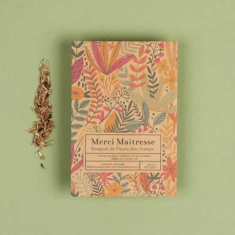 Merci Maitresse - Sachet de graines Fleurs des champs