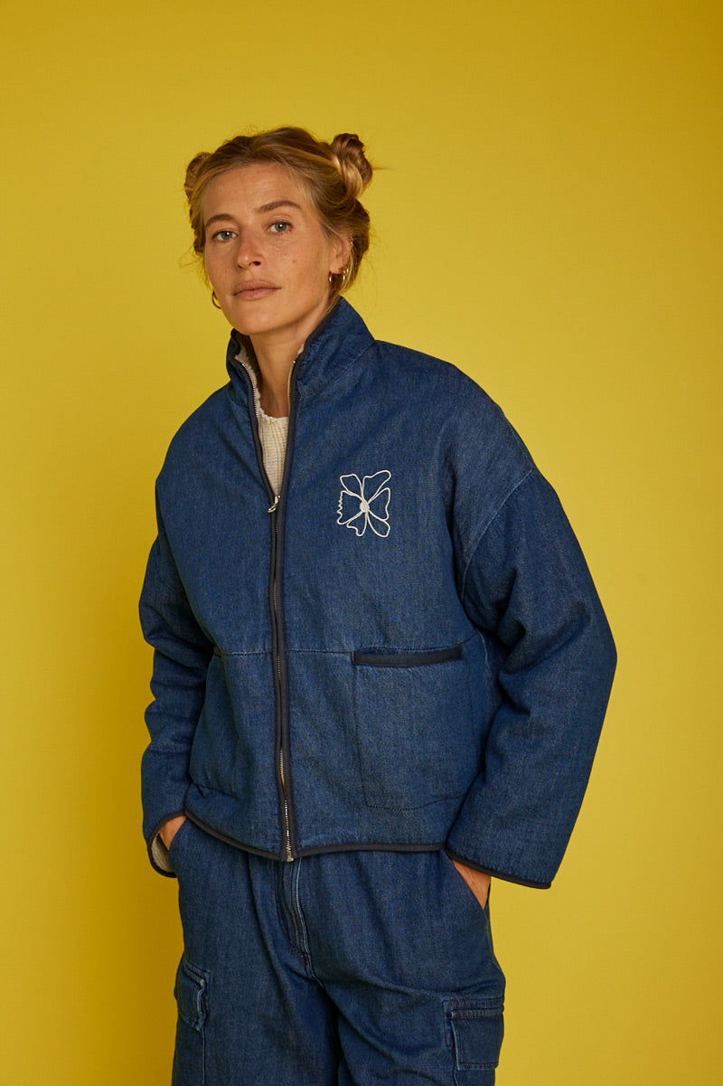 Veste SARCLÉE - Denim sherpa