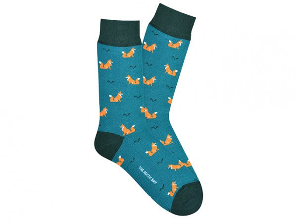 Chaussettes Renard Bleu Vert