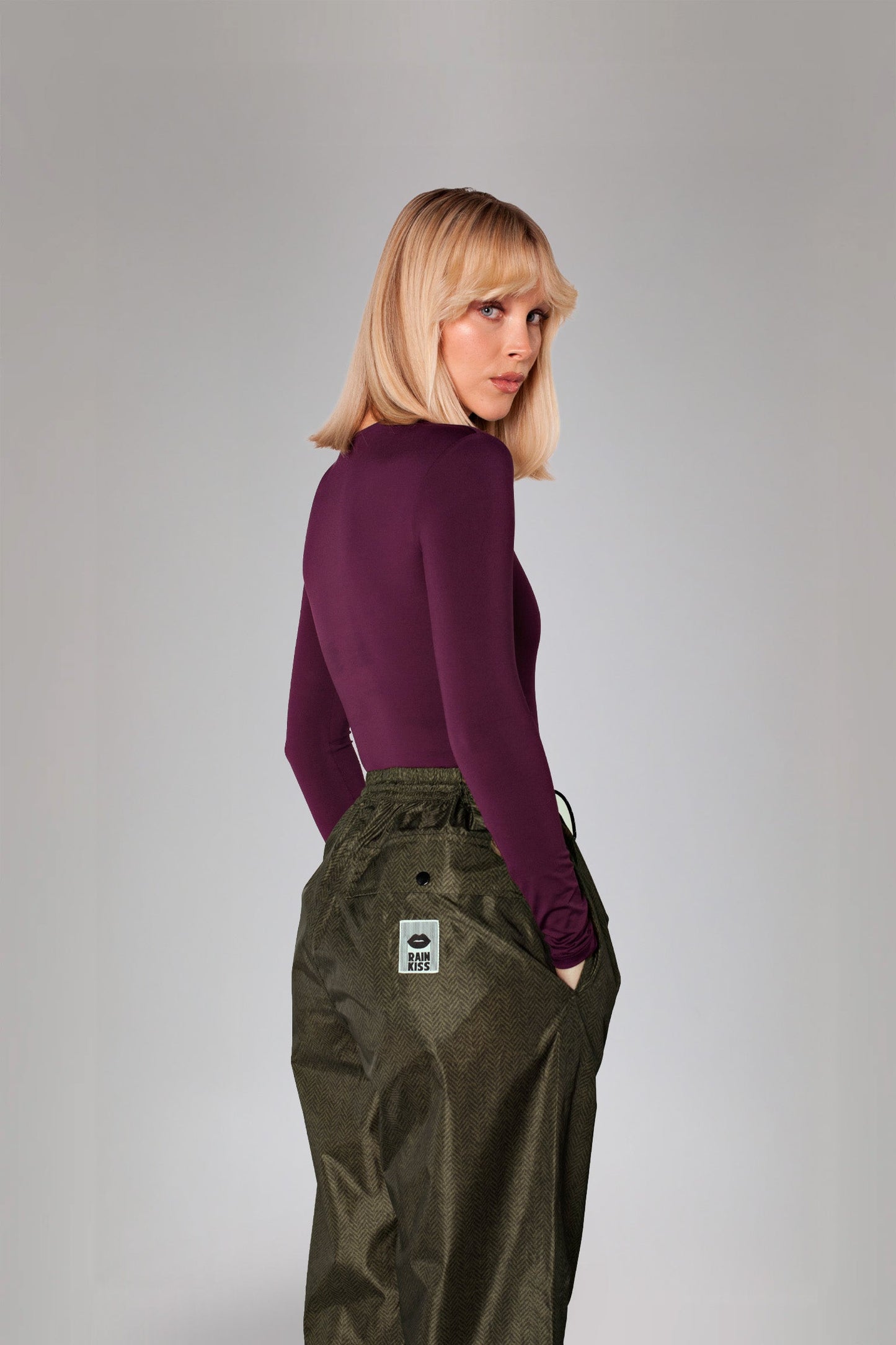Herringbone Pantalon de pluie - Vert