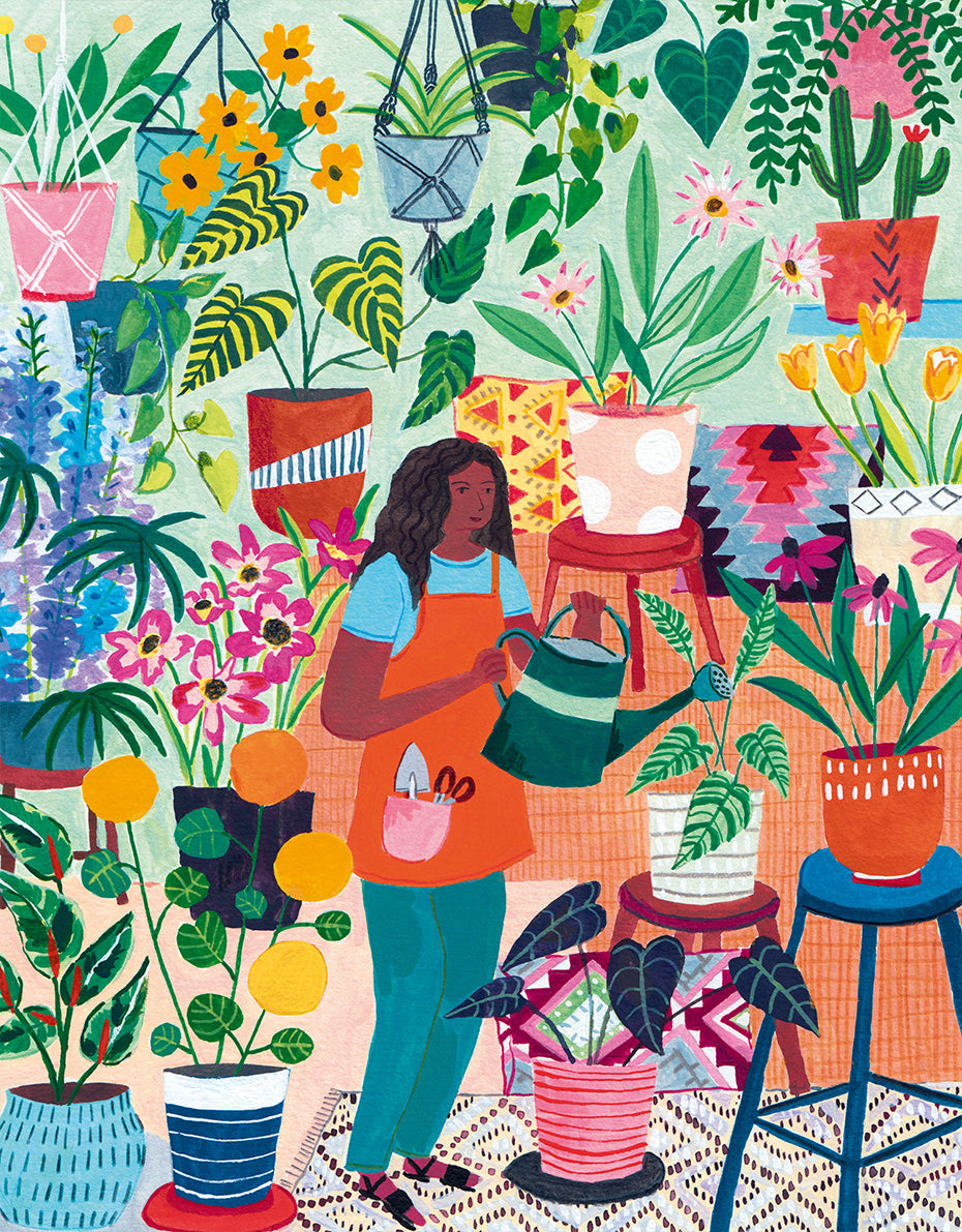 Puzzle 1000 pièces - La femme aux plantes