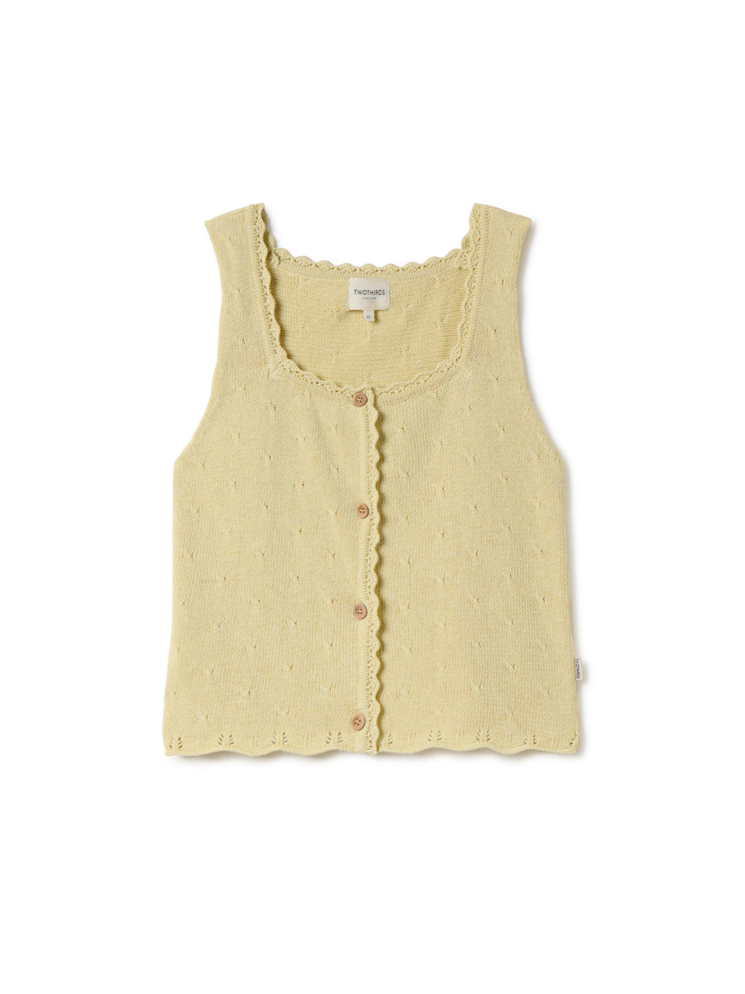 Top sans manche en tricot FROSON - jaune pâle