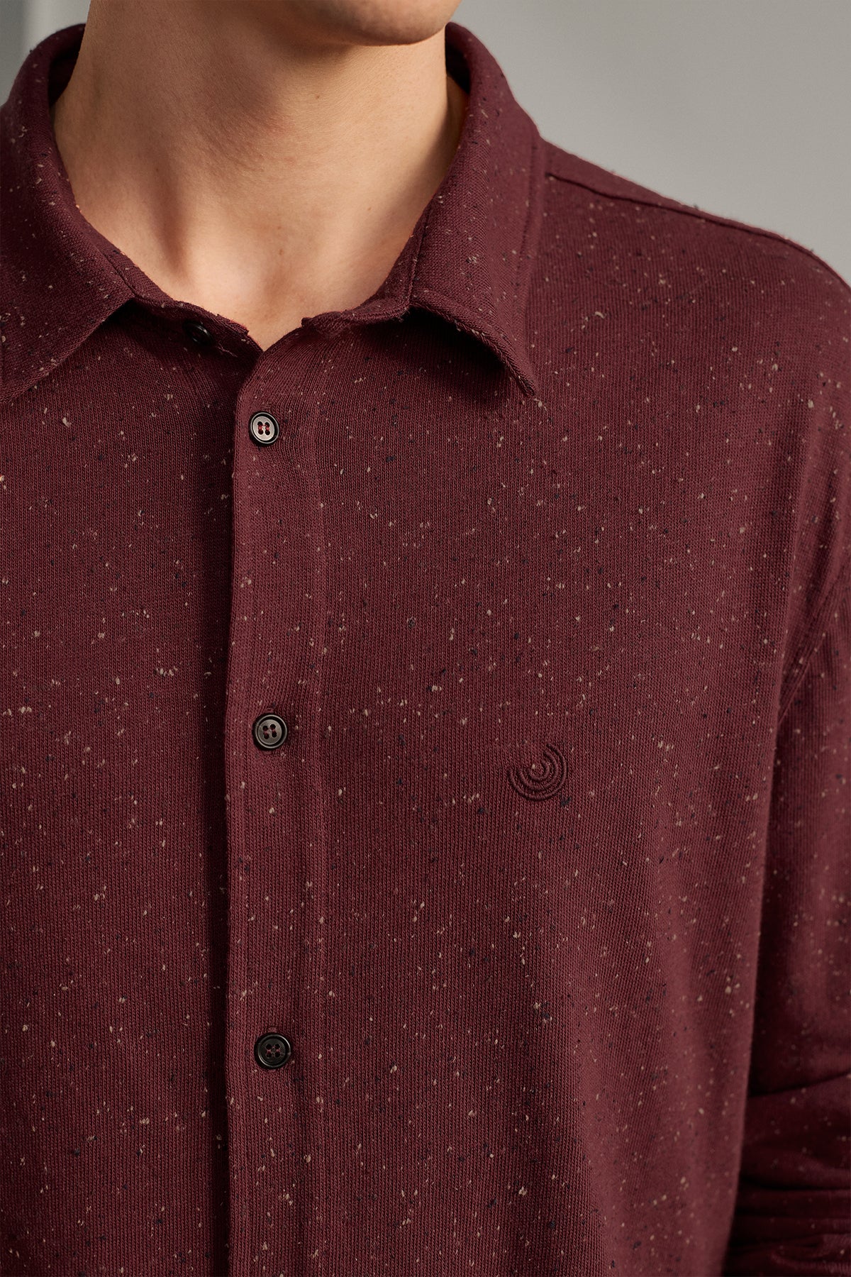 Chemise en jersey BLEIKSOYA - Lie de vin