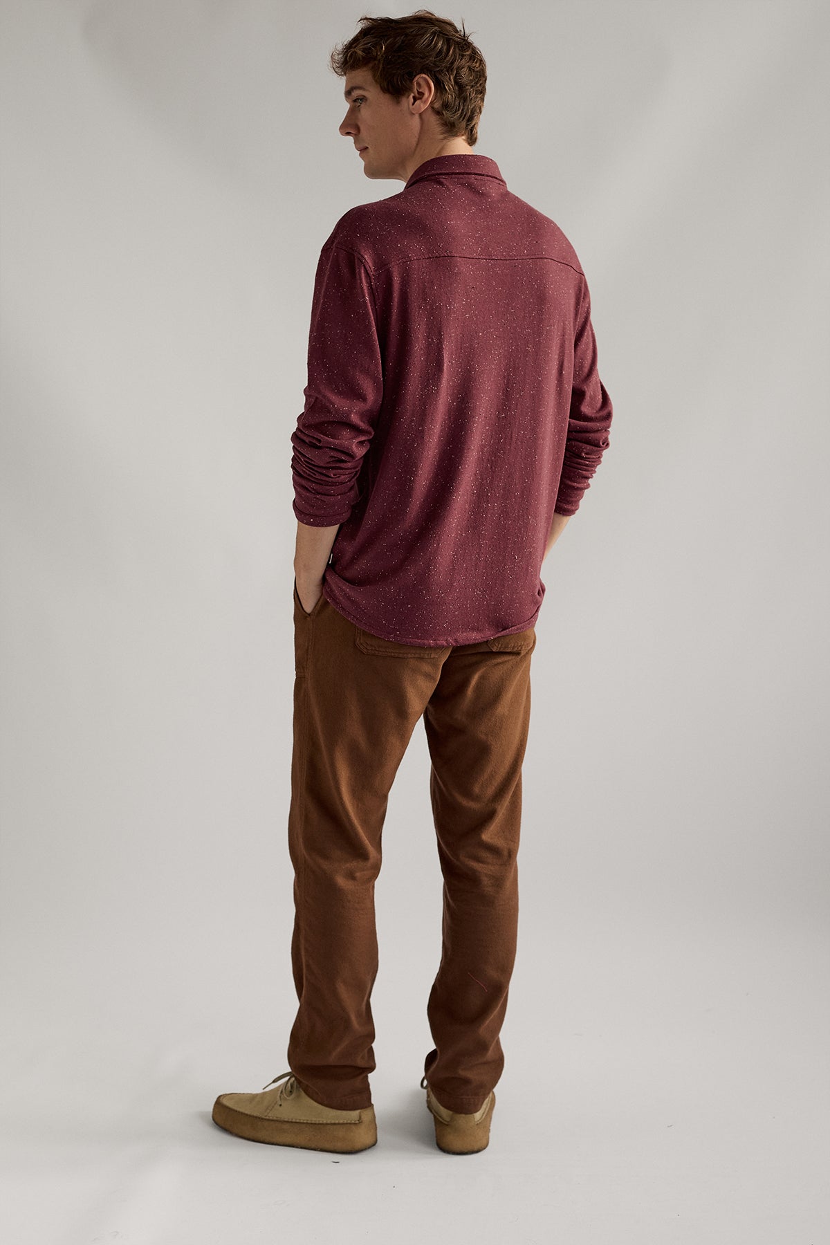 Chemise en jersey BLEIKSOYA - Lie de vin