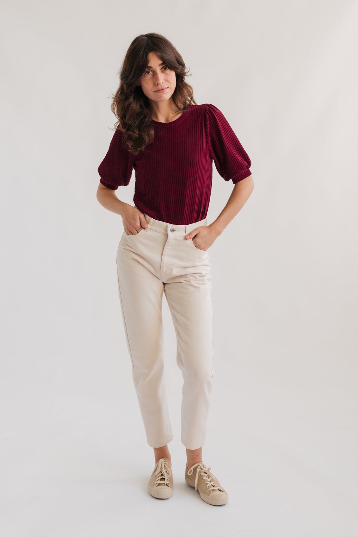 Blouse HORST - dark cranberry