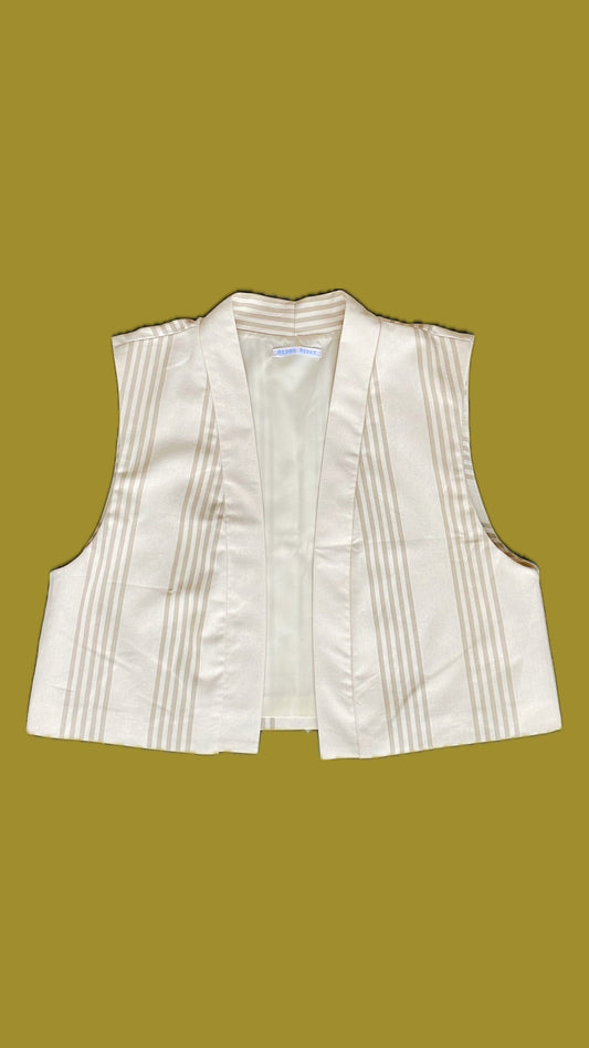 Veste sans manches - écru ligné