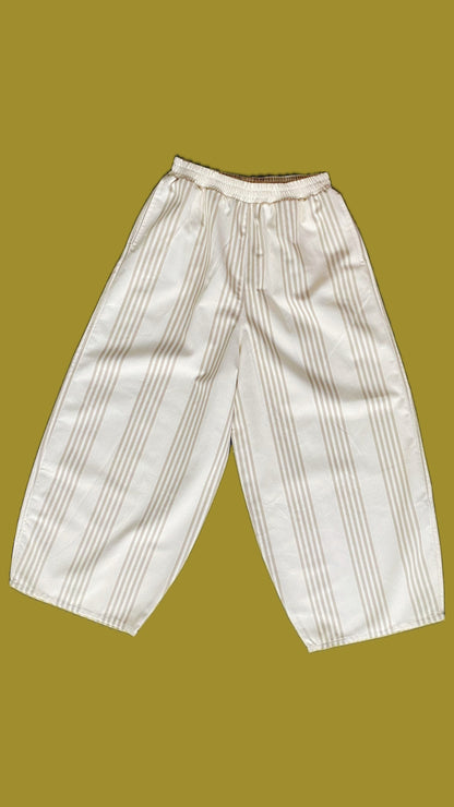 Pantalon ballon écru ligné